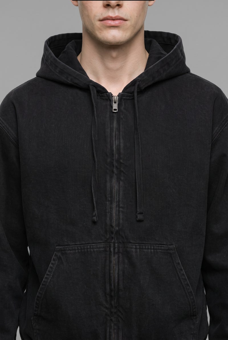 DeFacto Black Man Oversize Fit Cotton Jacket Casual - Image 5