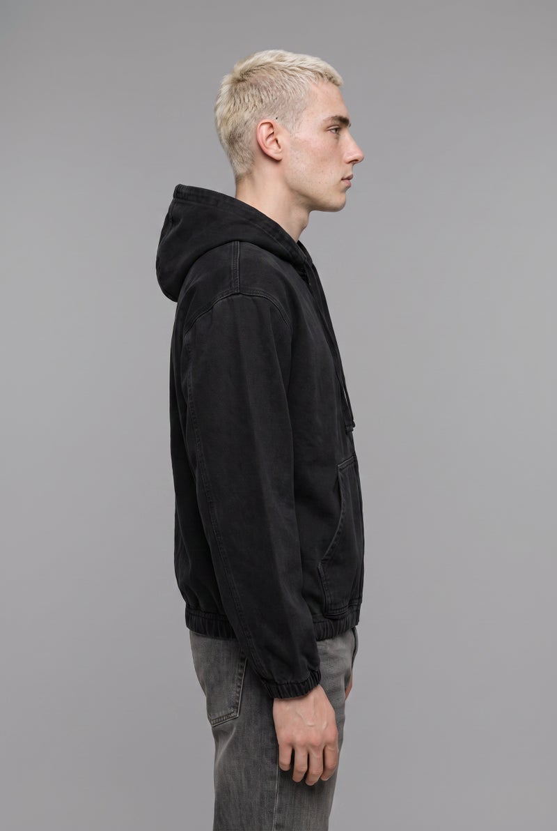 DeFacto Black Man Oversize Fit Cotton Jacket Casual - Image 3