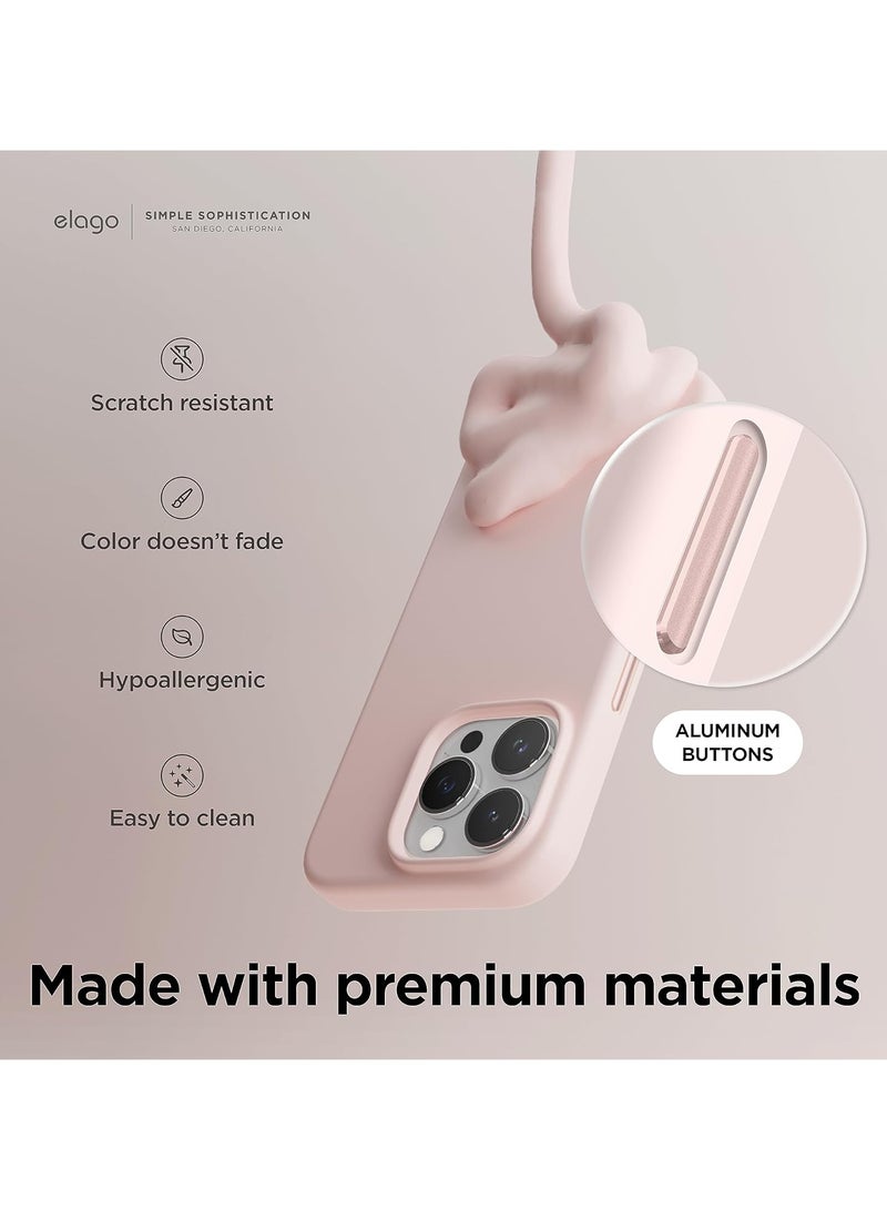 Elago Magnetic Liquid Silicone for iPhone 15 PRO Case Cover with MagSafe Shockproof - Lovely Pink - Image 2