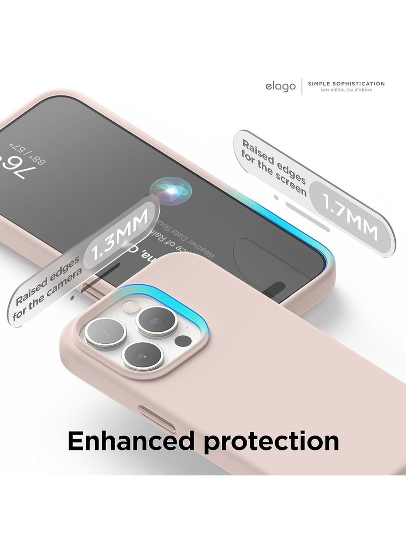 Elago Magnetic Liquid Silicone for iPhone 15 PRO Case Cover with MagSafe Shockproof - Lovely Pink - Image 3