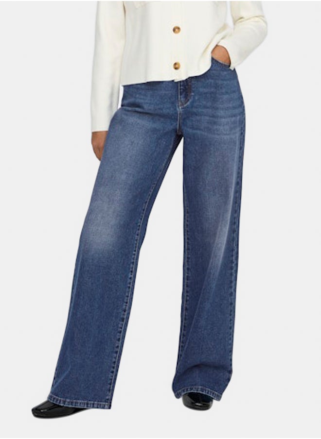 ONLY ONLY Womens Hope High Waist Wide Leg Jeans  - Image 4