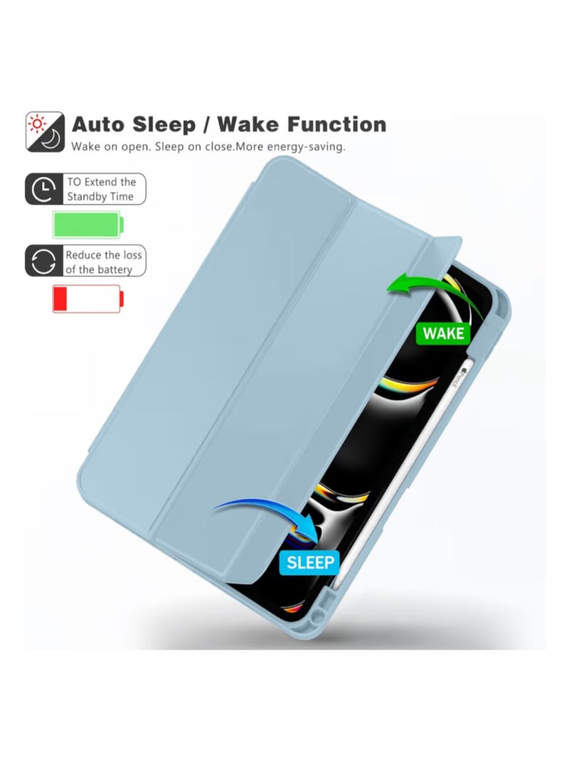 Case for Pro 11 Inch 2024 Model with pencil Holder, slim Tablet Cover with soft TPU Back, Auto Wake/Sleep - Image 5