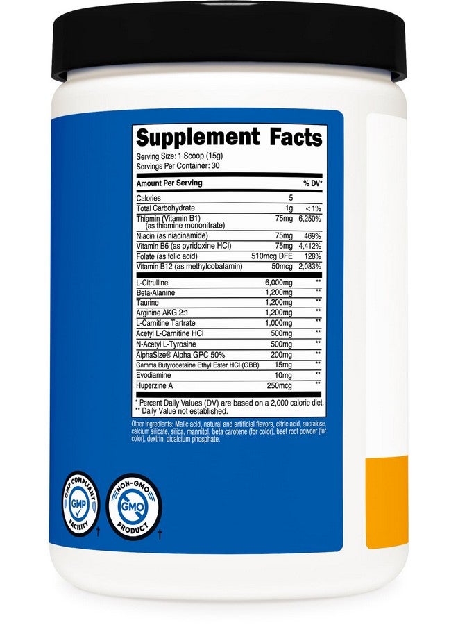 Nutricost Nutricost Stim-Free Pre-Workout, 30 Servings (Peach Mango) - Caffeine Free, Stimulant Free, Non-GMO, Gluten Free  - Image 5