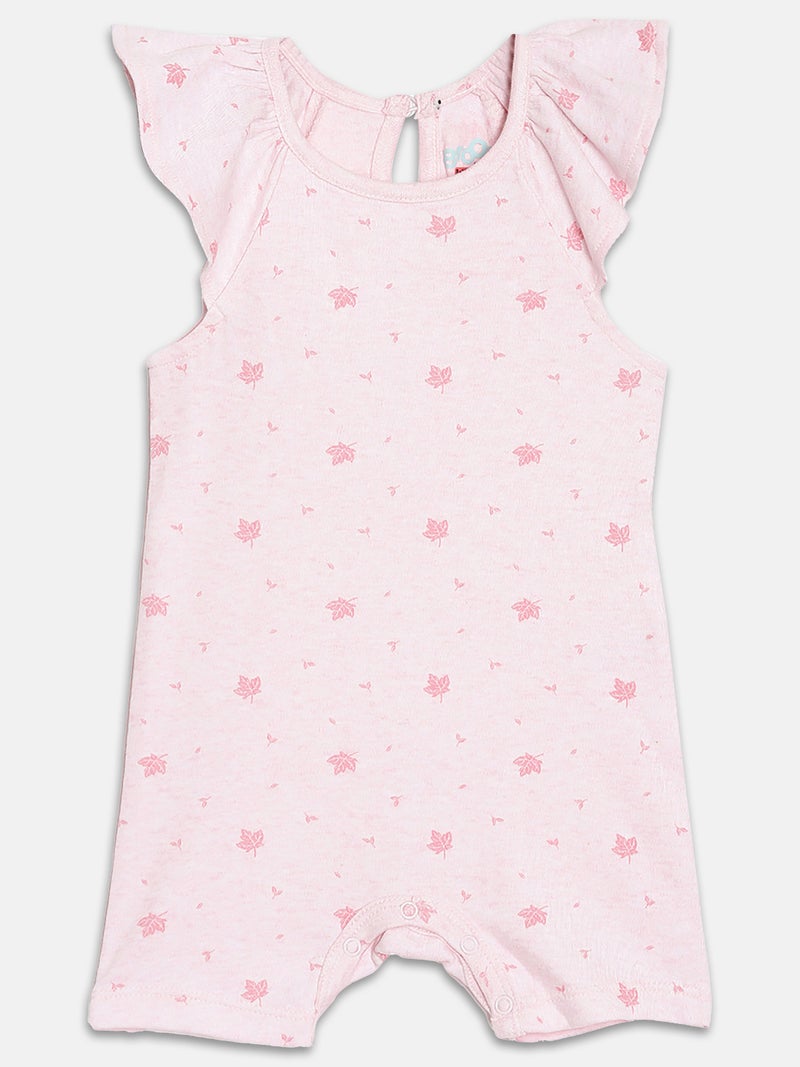 Broon Infant Girls White and Pink Printed Organic Cotton Rompers Pack of 2 - Image 2