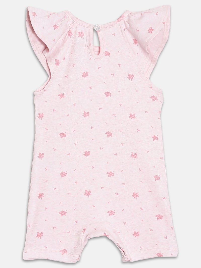 Broon Infant Girls White and Pink Printed Organic Cotton Rompers Pack of 2 - Image 4