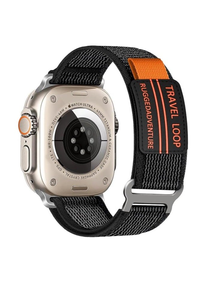 Generic - Trail Loop Strap for Apple Watch Ultra Band 49mm 45mm 44mm 42mm iWatch Ultra Band Men Women, Rugged Sport Strap Soft Nylon Wristband for iWatch Ultra 2 Bands Series 9 8 7 6 5 4 3 2 1 SE - Image 1