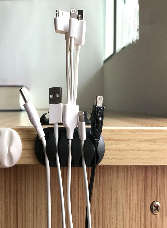Oblivion Cable Organizer 5 Pcs - Adhesive Wire Cable Clips Cord Holder Set for Charging Stations, Desktop, Laptop, Mobile, Earphones, Wall-Mounted Plug Management, Multi-Purpose Sticky Stoppers - Image 2