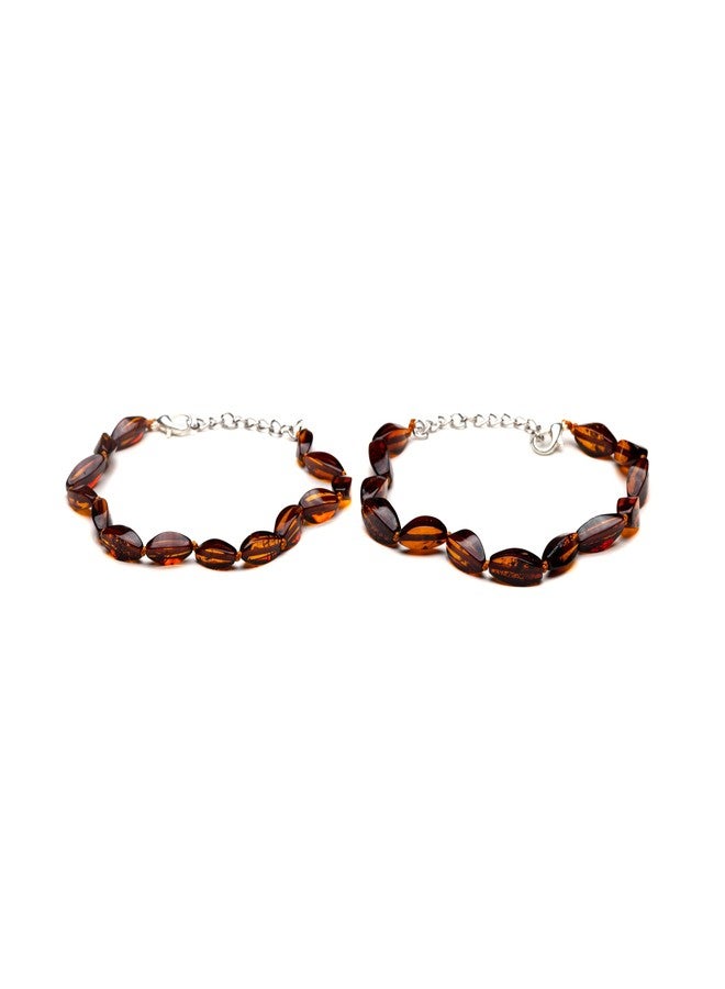 AMBERAGE Adult Amber Bracelet Adjustable (Cognac) - Image 5