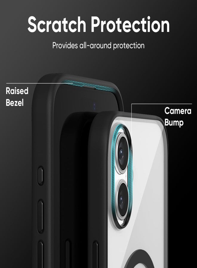 FLOLAB Surtect Tri-Fusion Magnetic for iPhone 17 Case Protective Slim Design Magsafe Compatible Military Grade - Black Clear Black - Image 5