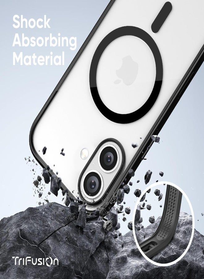 FLOLAB Surtect Tri-Fusion Magnetic for iPhone 17 Case Protective Slim Design Magsafe Compatible Military Grade - Black Clear Black - Image 2
