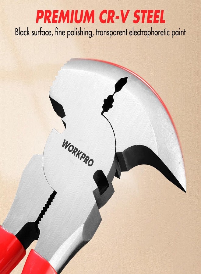 ووركبرو كماشة سياج WORKPRO، كماشة سياج متعددة الاستخدامات مقاس 10 بوصات، أدوات سياج شديدة التحمل، أدوات سياج الأسلاك الشائكة، قاطع سياج، ساحب مسامير، ساحب دبابيس، قطع أسلاك، رأس مطرقة - Image 5