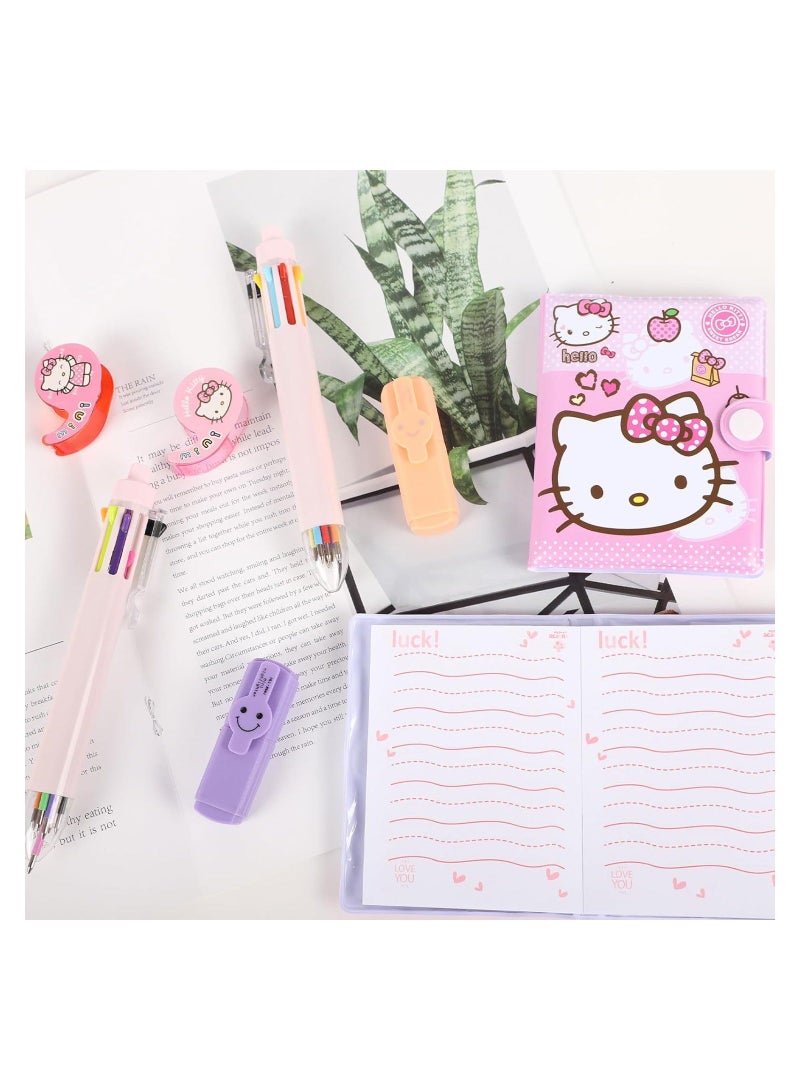 Back to School Supplies for Teen Girls, Pink Cat Stationery Set, Kawaii Stationary Set Back to School Gifts for Students First Day of School Birthday (Color and Patterns Random) - Image 3