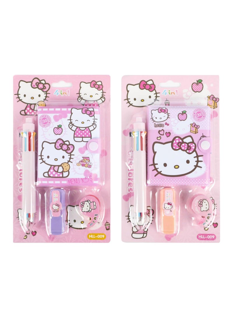 Back to School Supplies for Teen Girls, Pink Cat Stationery Set, Kawaii Stationary Set Back to School Gifts for Students First Day of School Birthday (Color and Patterns Random) - Image 1