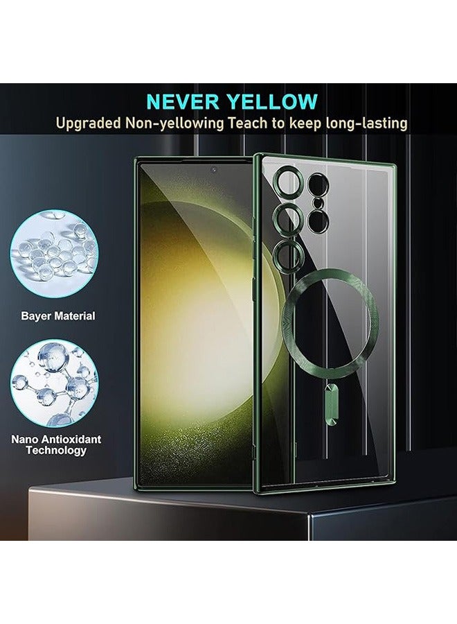 Samsung Galaxy S24 Ultra Magnetic Case Compatible with Mag-Safe, Luxury Plating Design Galaxy S24 Ultra Case with Camera Lens Protector Soft TPU Bumper for Samsung Galaxy S24 Ultra 6.8”  - Image 2