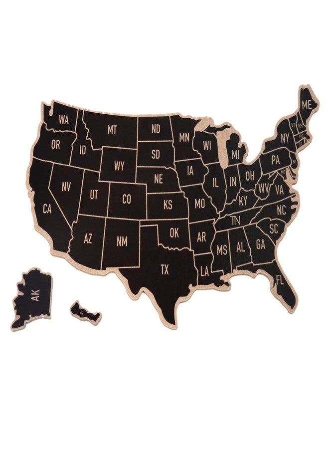 Aitakatta USA Wall Map, US Travel Tracker Felt Bulletin Board, 23.6x15.7 Inches Pin Board, Maps of United States for Travelers, Classroom Geography & Home Decor(BK-US-MAP,4060,1p) - Image 1