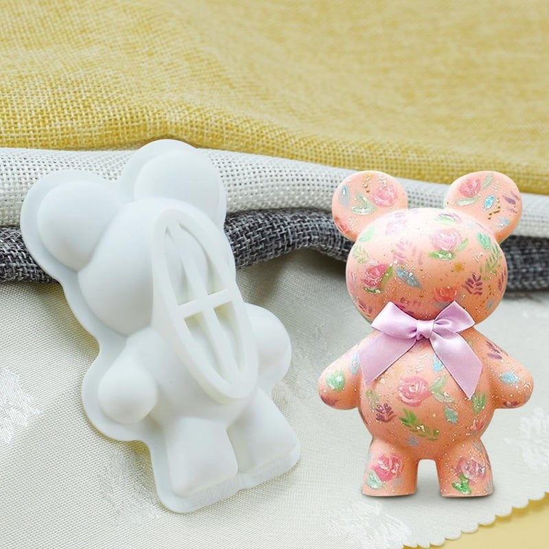 mostsom 3D Silicone Baking Mold Male Mini Bear Soap Cake Fondant Chocolate Candy Mold Resin Plaster Candle Mould (Bear K_3.44X2.36X0.68 inch) - Image 5