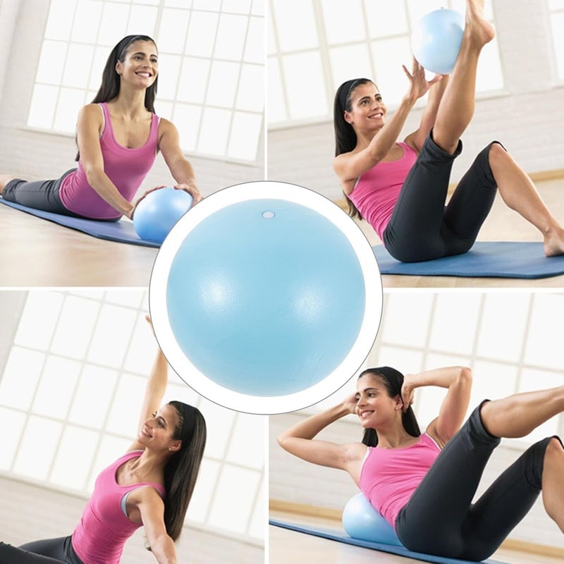 Professional Ball 25cm Small Yoga Accessory Gym Exercise Ball for Home Workout and Core Stability Training Blue - Image 5