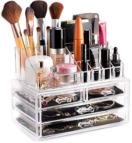 ONTRIP ONTRIP New Acrylic Makeup Organizer Storage Box Case Cosmetic Jewelry 4 Drawer Cases Holder Makeup Container Boxes - Image 1