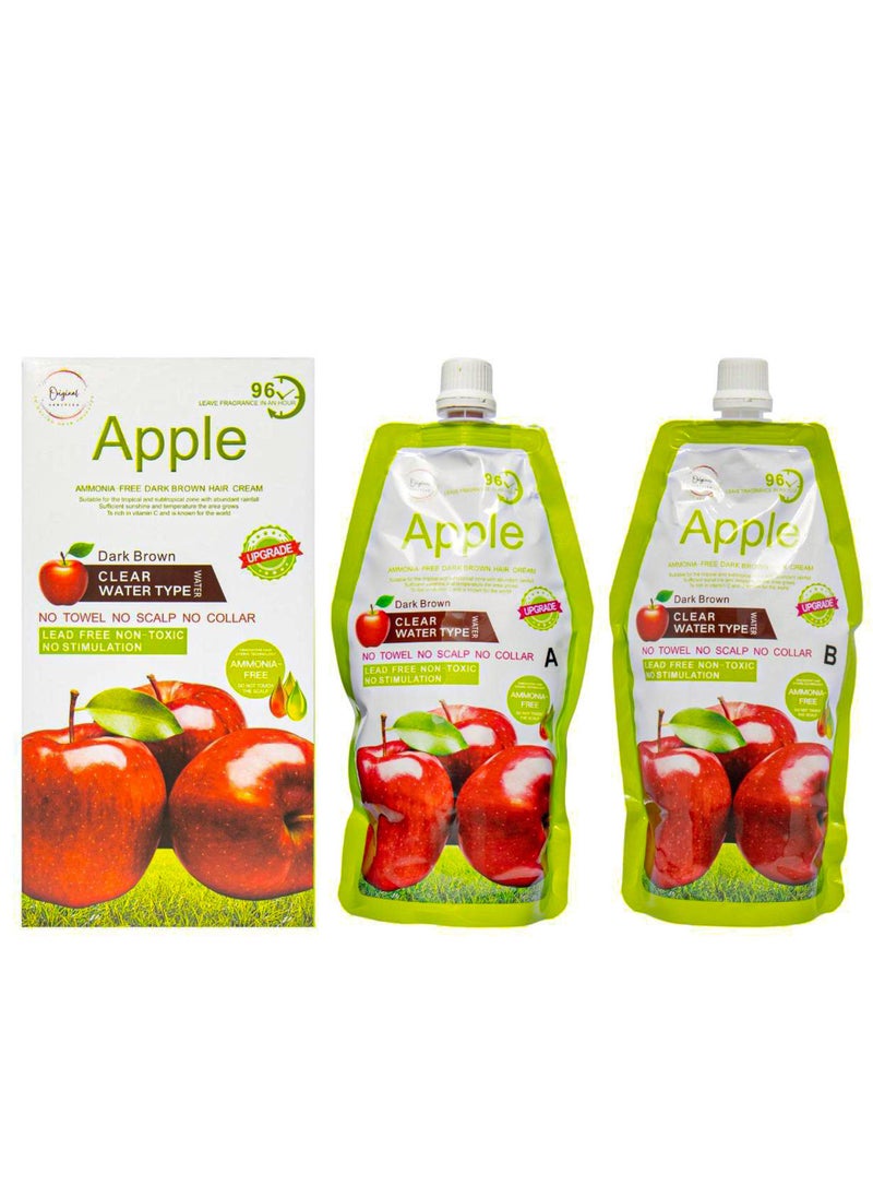 Black Apple Pro Gray Coverage Hair Dye, Dark Drown Hair Color Cream 500ml (Dark Drown)From black  - Image 2