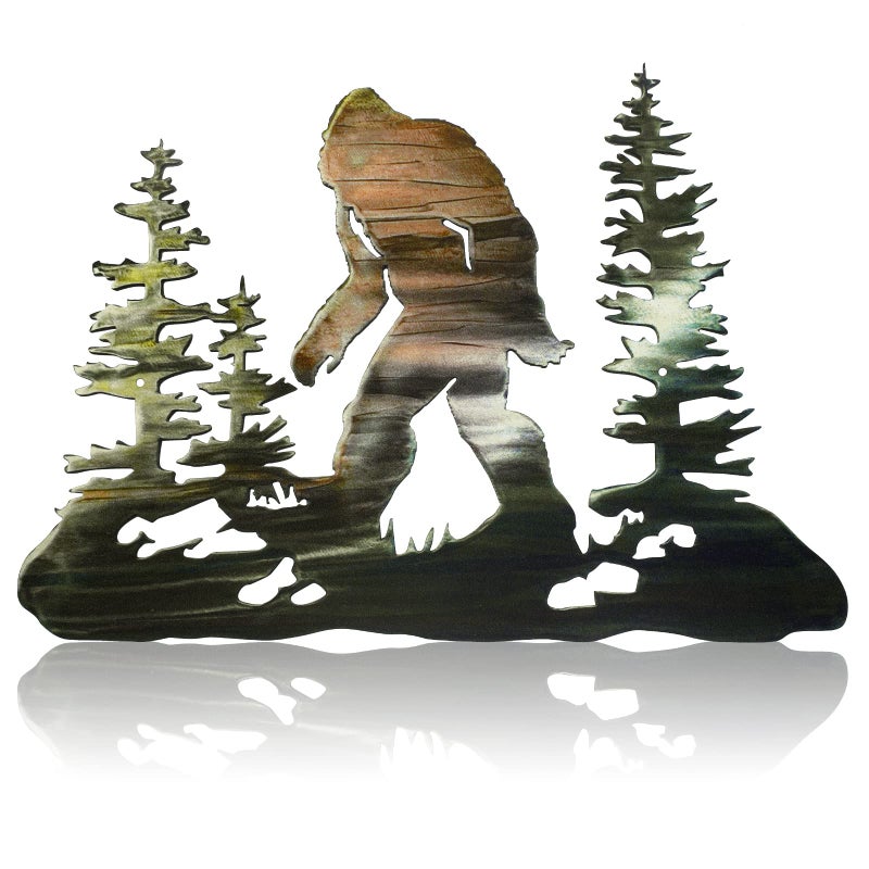 Demissle Sasquatch Wall Decor Bigfoot Statues for Yard 157 x 11 Sasquatch Statues Bigfoot Metal Wall Art Big Foot Gifts for Yard Hanging Garage Garden Decor Outdoor IndoorColorful