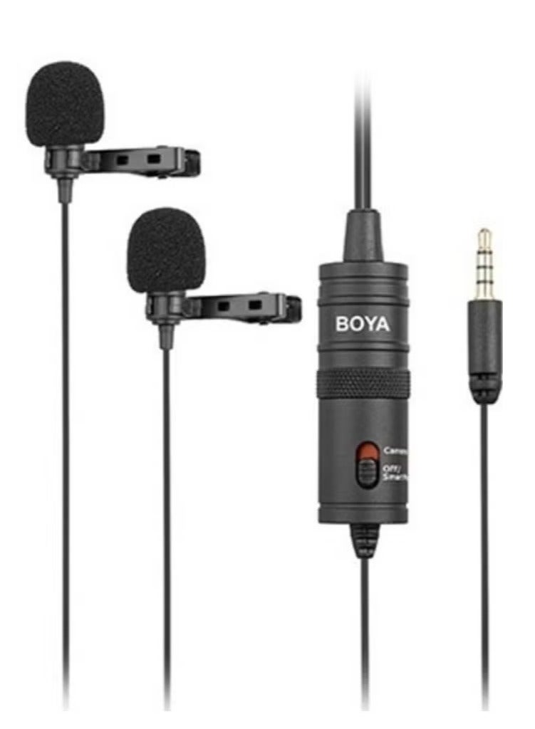 BOYA BY-M1DM Dual Lavalier Clip-On Microphone for Cameras Smartphones Tablets and Computers Omnidirectional Noise-Canceling Mic for Clear Audio Recording in Interviews Podcasts YouTube and Vlogging - Image 3