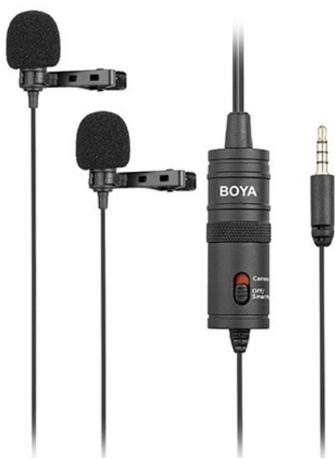 BOYA BY-M1DM Dual Lavalier Clip-On Microphone for Cameras Smartphones Tablets and Computers Omnidirectional Noise-Canceling Mic for Clear Audio Recording in Interviews Podcasts YouTube and Vlogging - Image 4