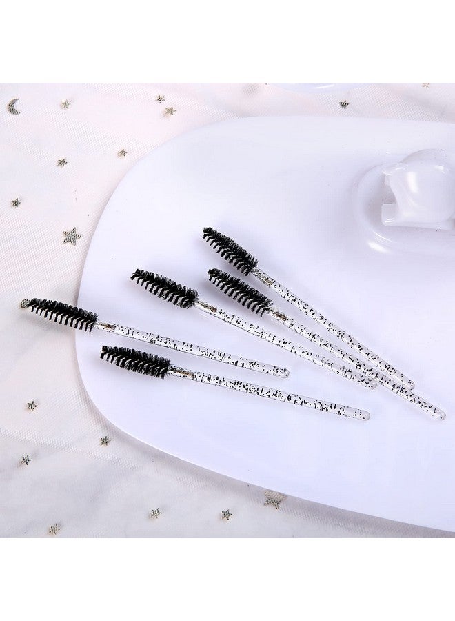 Obinhere 300 Pcs Disposable Crystal Mascara Wand Eyelash Brush Applicator Eyebrow Brush For Eyelash Extension Supplies (Black) - Image 4