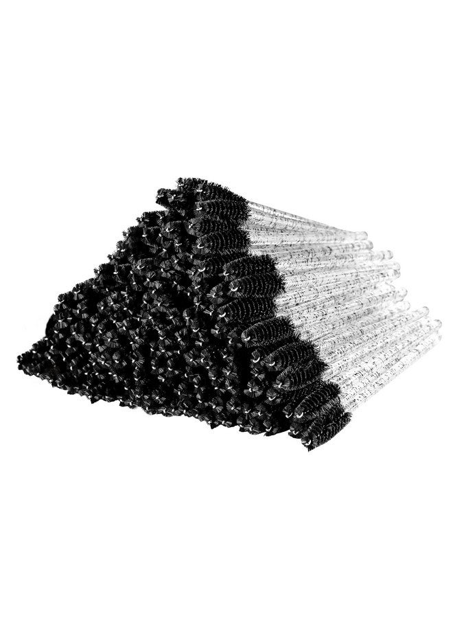 Obinhere 300 Pcs Disposable Crystal Mascara Wand Eyelash Brush Applicator Eyebrow Brush For Eyelash Extension Supplies (Black) - Image 1