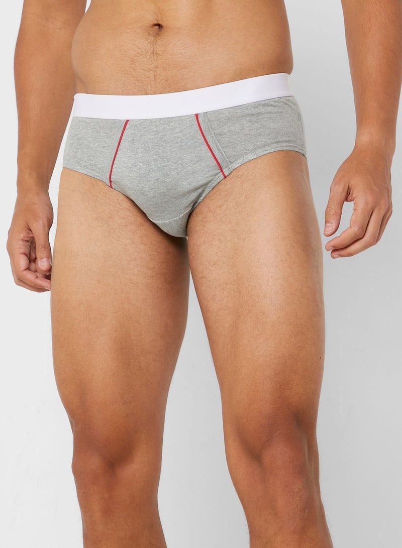 Seventy Five Basics 3 Pack Contrast Waist Band Hunk Brief With Antibacterial Finish  - Image 2