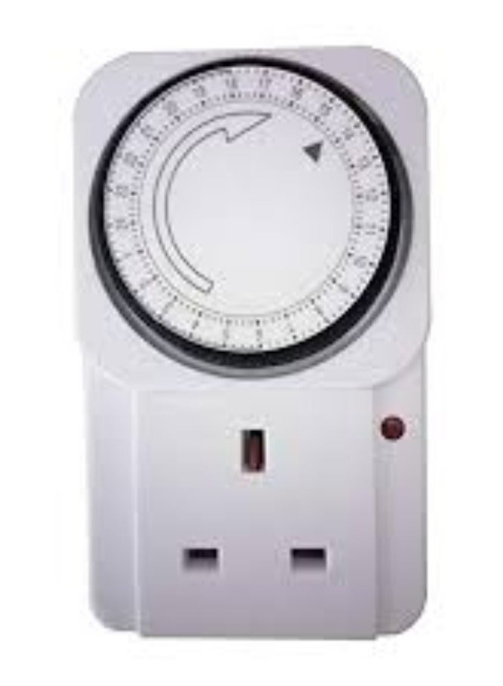 KNP KNP 24-Hour Programme Plug-In Timer is a compact and reliable device designed to automate the operation of your electrical appliances. - Image 1