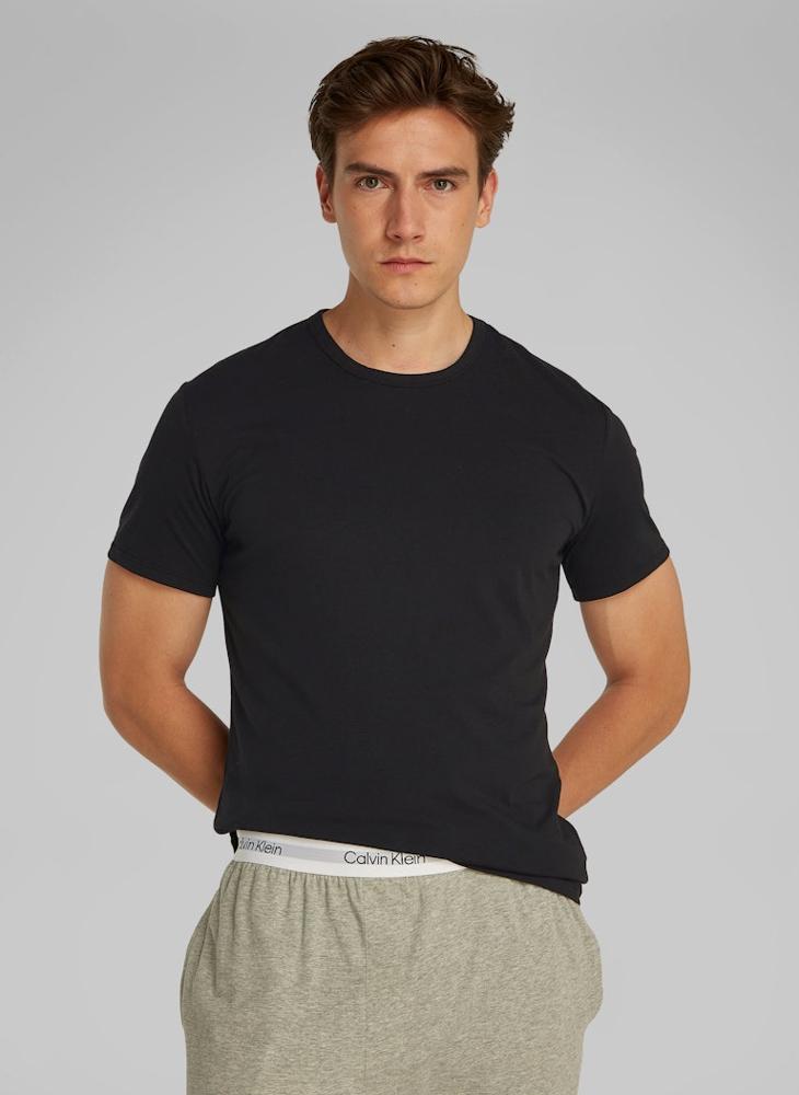 CALVIN KLEIN Cotton Blend Underwear T-Shirt - 3 Pack - Image 2