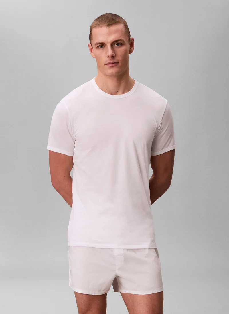 3 Pack Slim T-Shirts - Cotton Stretch Blend