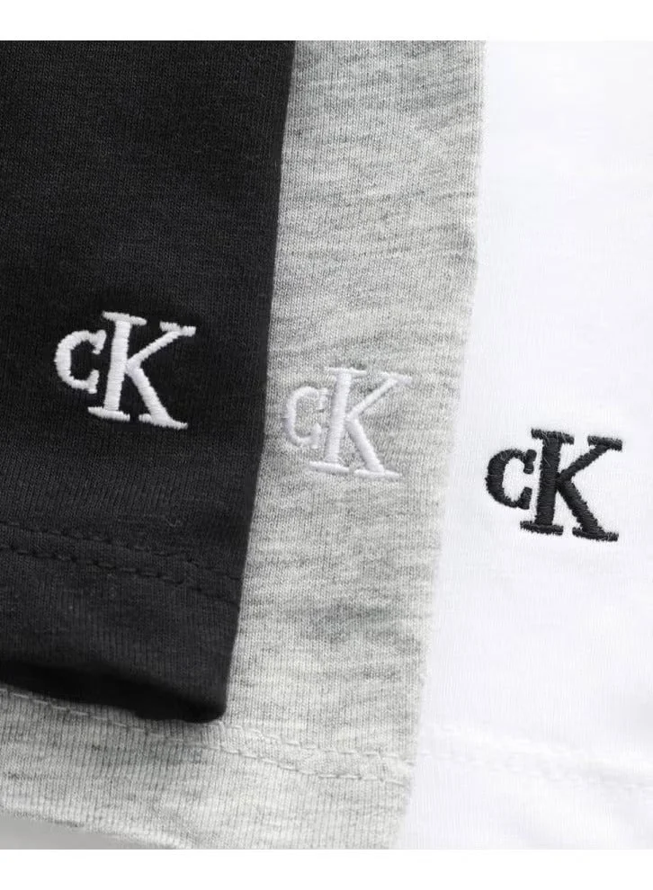 CALVIN KLEIN  3 Pack Slim T-Shirts - Cotton Stretch Blend for Men | Best Price UAE