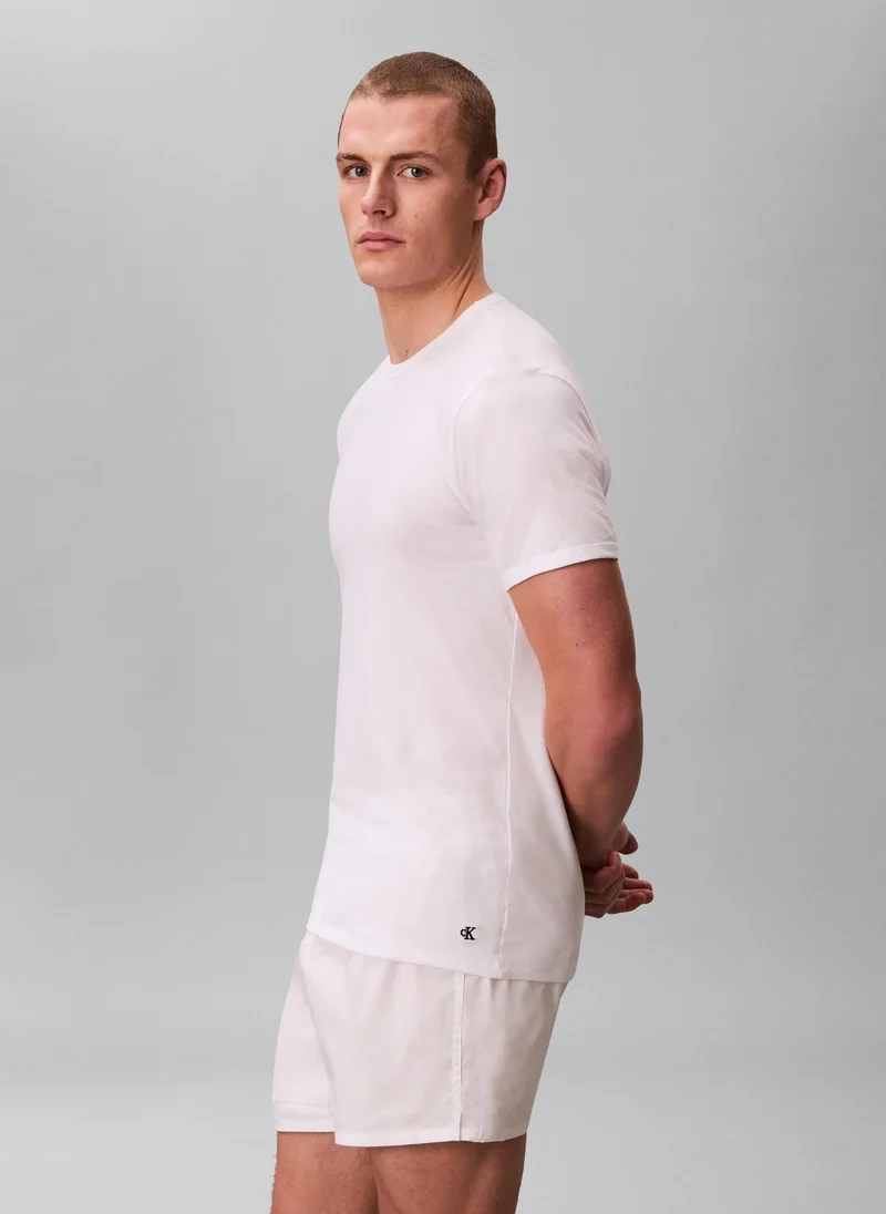 Calvin Klein  3 Pack Slim T-Shirts - Cotton Stretch Blend for Men | Best Price UAE