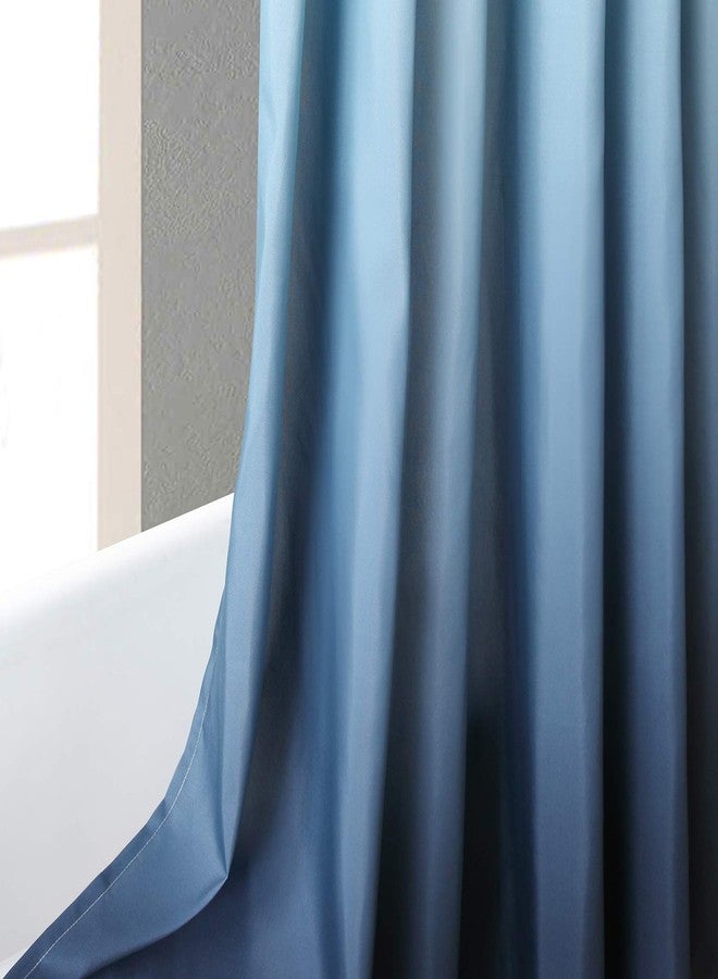 BESTRIPES Fabric Shower Curtain, Blue Shower Curtain, Plolyester Ombre Shower Curtains for Bathroom, Modern Decorative Bathroom Curtains, 72" W x 72" H - Image 5