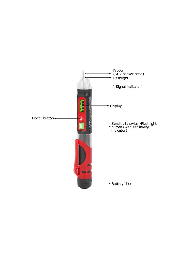 PROMASS WT3010 LED Non Contact Voltage Tester Electricity AC Voltage Detect Pen with Adjustable Sensitivity 12-1000V - Image 4
