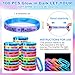 Equsion 100 Pcs Christian Let Your Light Glow in the Dark Silicone Bracelets Christian Easter Egg Fillers Religious Jesus Wristbands Bulk Party Inspirational Scripture Gift for Baptism ChurchRendering - Image 4