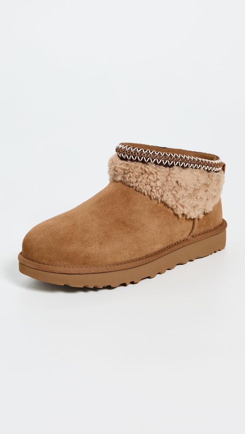 UGG Women's Classic Ultra Mini Maxi Curly Boot, Chestnut, 10 - Image 2