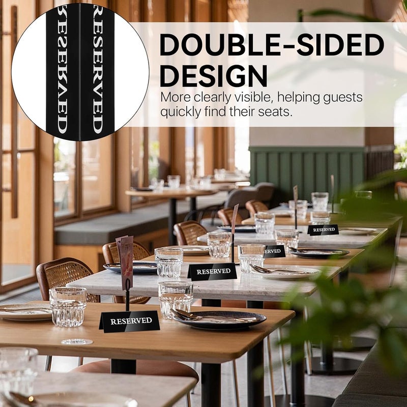 Reserved Table Signs 15*5 Cm High-Quality Acrylic Reserved Signs - Reusable Stackable Design Table Tents for Weddings Restaurants Business Meetings Formal Events - Image 5