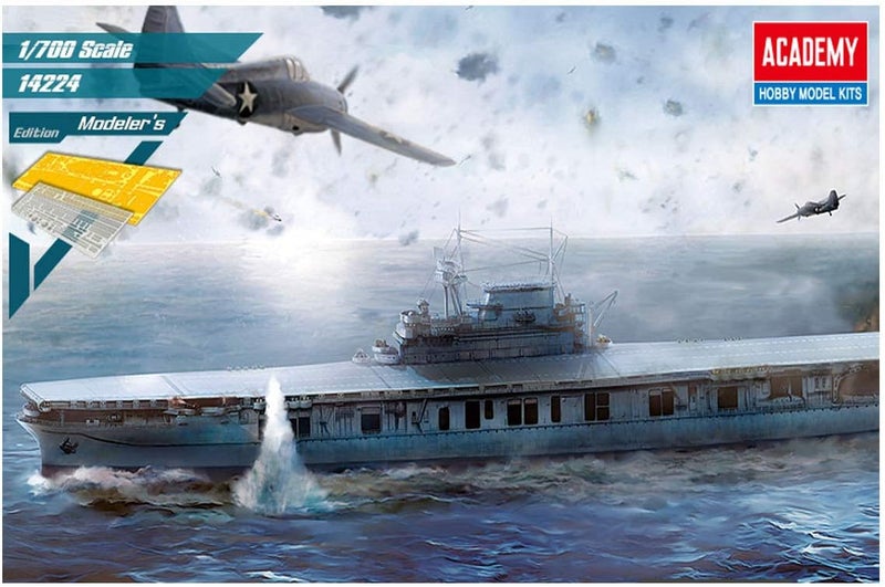 Academy Models USS Enterprise CV-6 Aircraft Carrier Battle of Midway Modeler's Edition Plastic Kit 1/700 Scale - Image 1