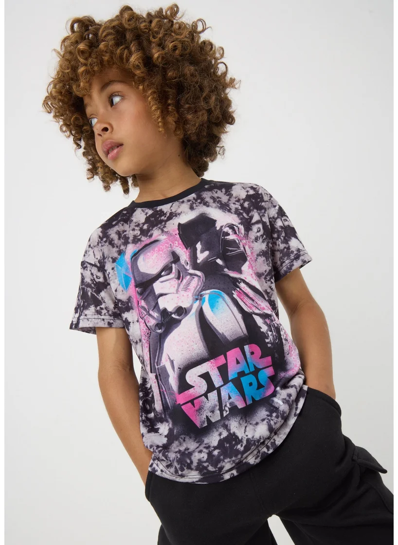 Matalan Star Wars Boys Black T-Shirt