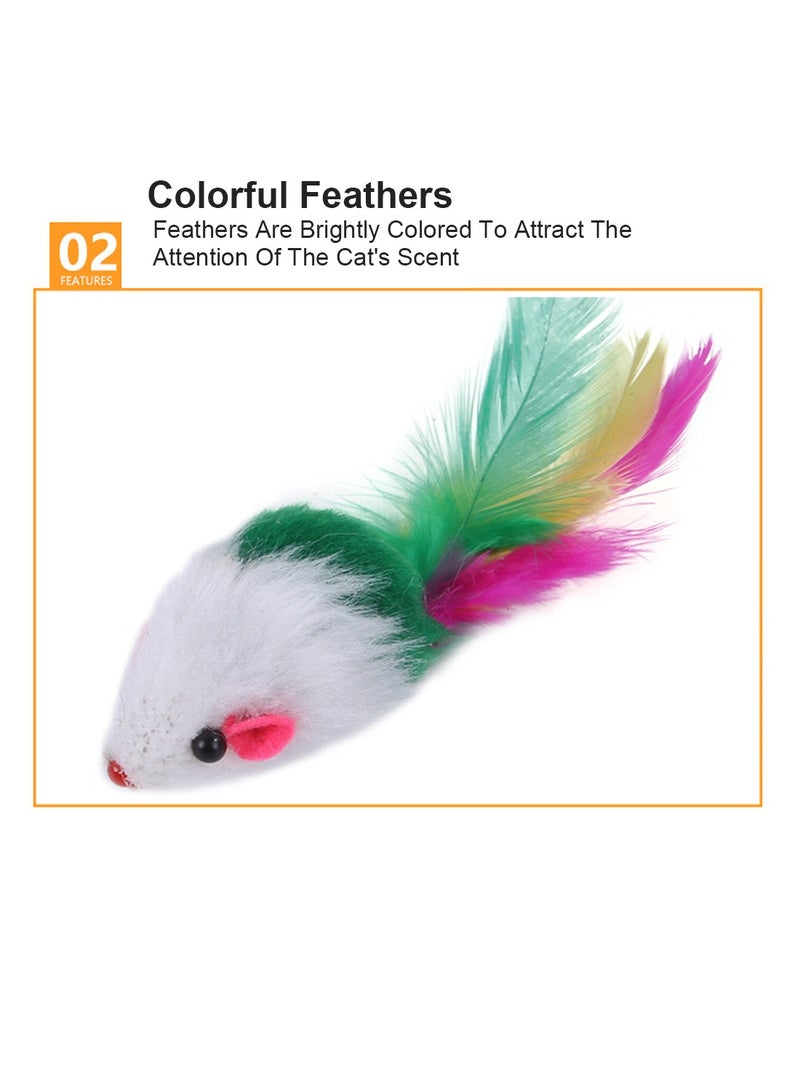 Kidle 22 قطعة من ألعاب القطط الداخلية الممتعة التفاعلية مع قناة ثلاثية الاتجاهات مع ألعاب الكرة المثيرة ألعاب الفأر ألعاب عصا الريش للقطط ألعاب الربيع - Image 4