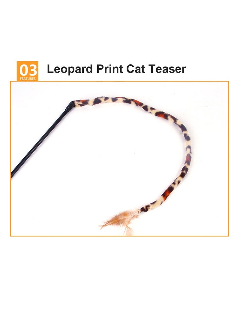 Kidle 22 قطعة من ألعاب القطط الداخلية الممتعة التفاعلية مع قناة ثلاثية الاتجاهات مع ألعاب الكرة المثيرة ألعاب الفأر ألعاب عصا الريش للقطط ألعاب الربيع - Image 5