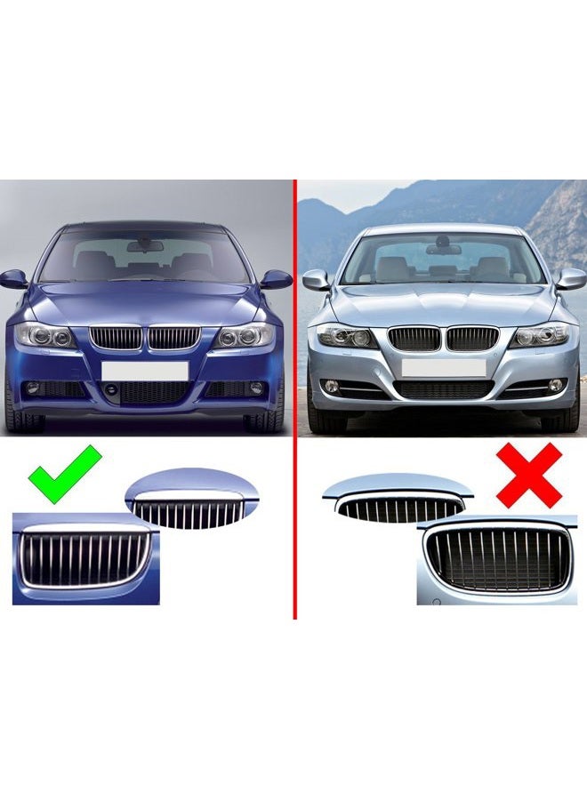 iJDMTOY Exact Fit ///M-Colored Grille Insert Trims Compatible With 2009-2012 BMW E90 E91 LCI 3 Series 325i 328i 330i 335i Front Center Kidney Grilles (12 Beams) - Image 2