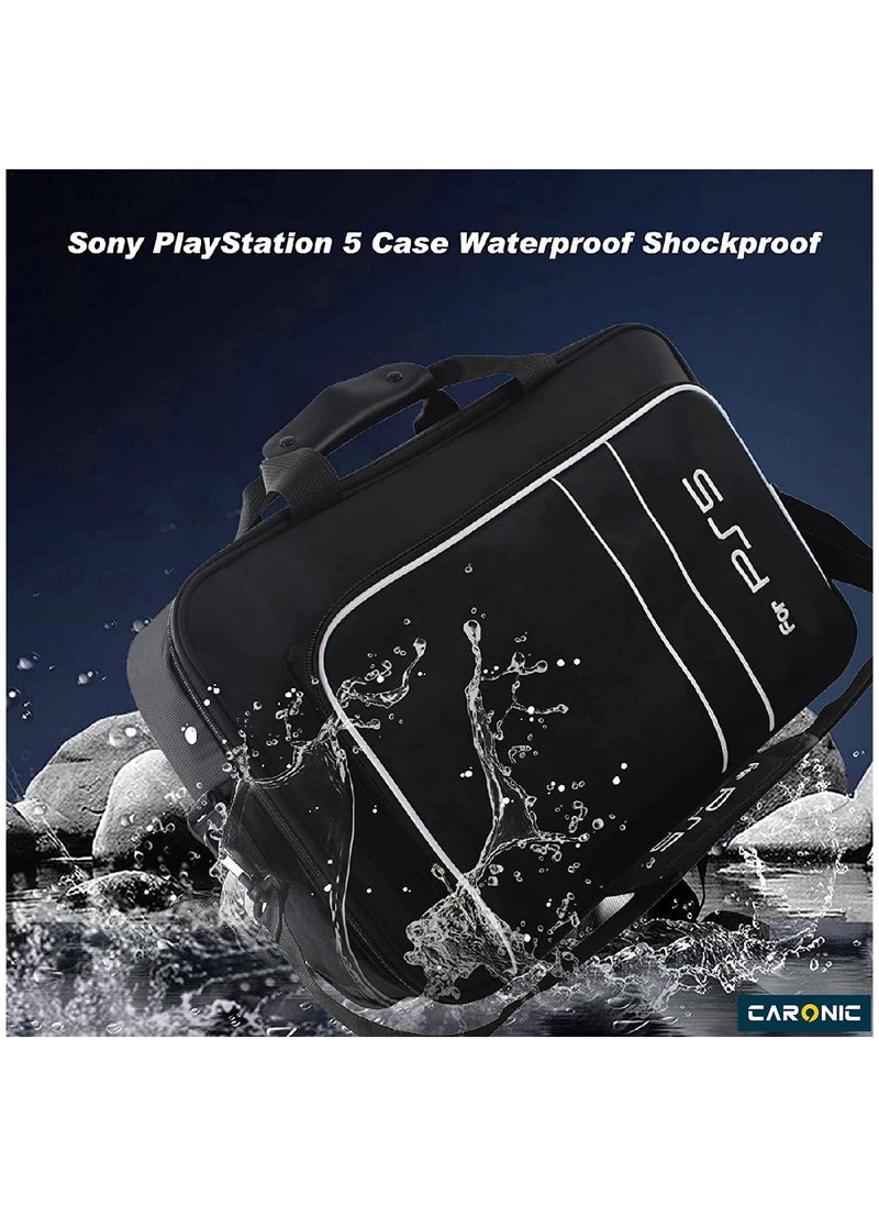 CARONIC Storage Bag For PS5 Console Carrying Case Compatible For Playstation 5  - Image 3