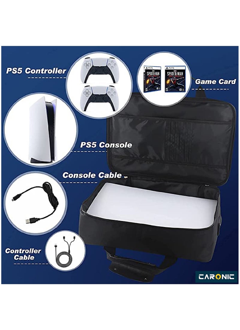 CARONIC Storage Bag For PS5 Console Carrying Case Compatible For Playstation 5  - Image 5