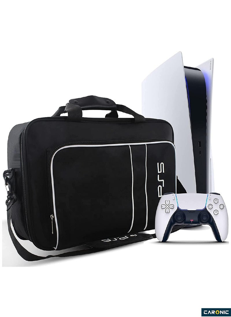 CARONIC Storage Bag For PS5 Console Carrying Case Compatible For Playstation 5  - Image 1