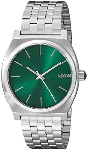 NIXON Time Teller A045 - Green Sunray - 100m Water Resistant Men's Analog Fashion Watch (37mm Watch Face, 19.5mm-18mm Stainless Steel Band) - Image 1