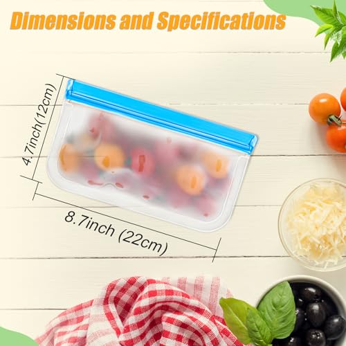 swihorab 10 Pack Reusable Silicone Food Storage Bags Leakproof Dishwasher Safe Reusable Freezer Bags for Food Containers Lunch Bags for Sandwich Snack Marinate Meat Salad Fruit - Image 3