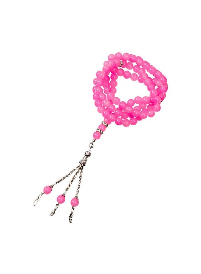 NIBEMINENT 99 Muslim Prayer Beads Rose red/8mm
